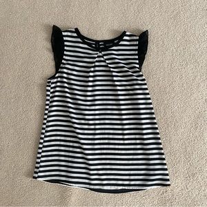 Black and White Striped Top